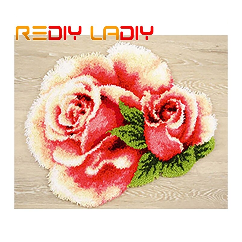 Latch Hook Kit Make Your Own Rug Colorful Butterfly Crocheting Cushion DIY Carpet Rug Acrylic Yarn Printed Canvas Hobby & Crafts: ZD580