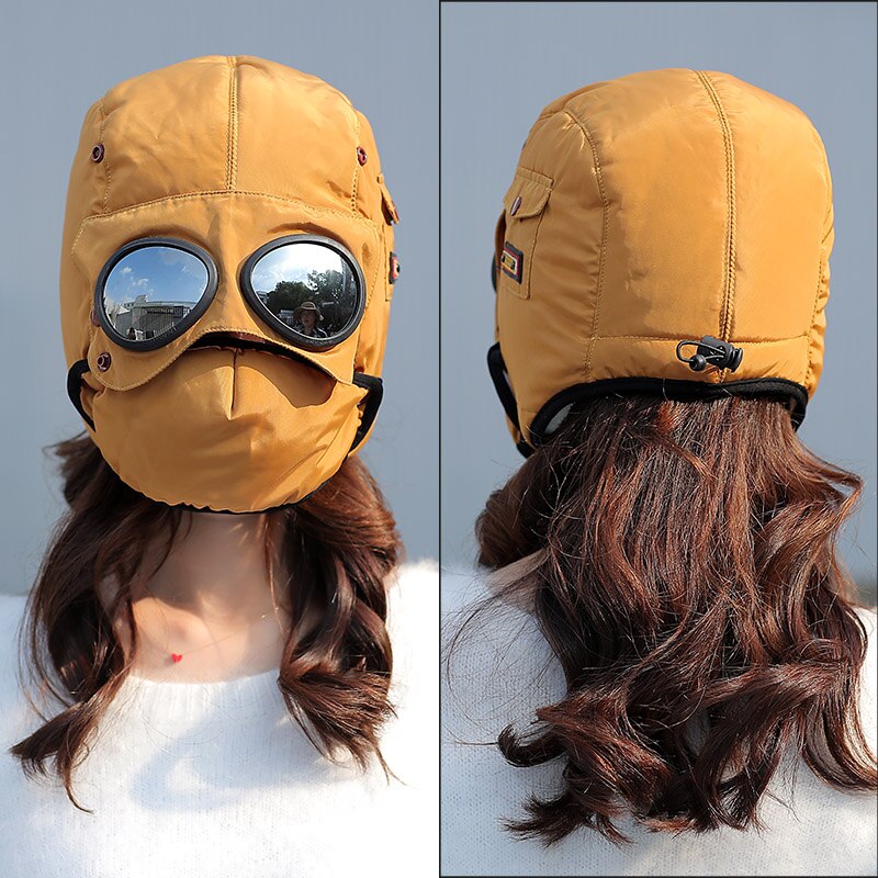 Warm Winter Wind Stopper Face Hats Outdoor Ski Masks Bike Cyling Beanies waterproof hood hat with glasses cool balaclava