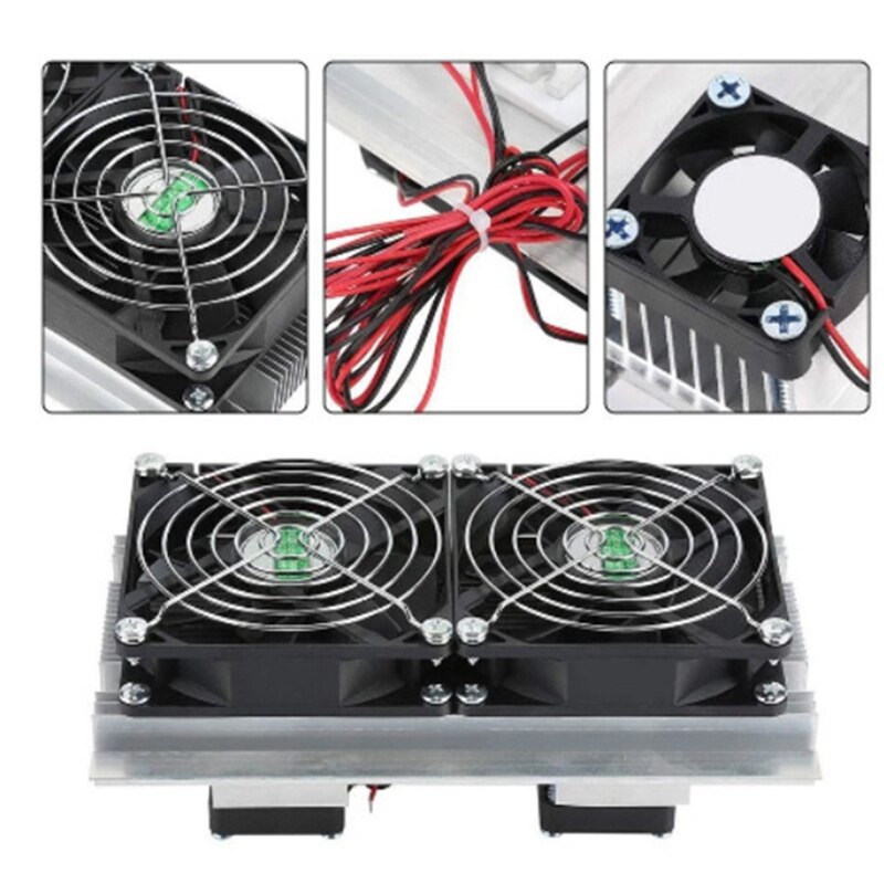 Kit de sistema de refrigeración termoeléctrico Peltier, 200X115X8,5 Mm, 120W, Semiconductor, doble ventilador, venta al por menor, 1 unidad