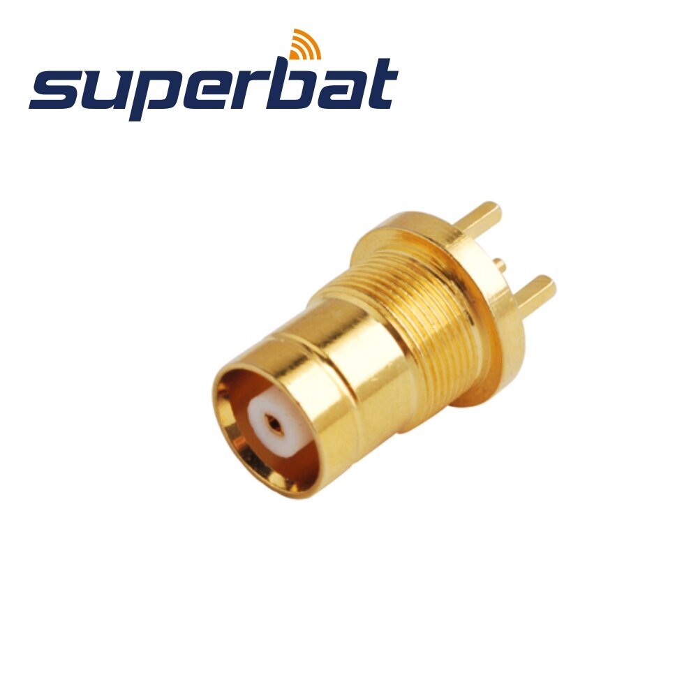 Superbat 75 Ohm 1.6/5.6(L9) thru hole Female Straight Vertical PCB Mount RF Coaxial Connector