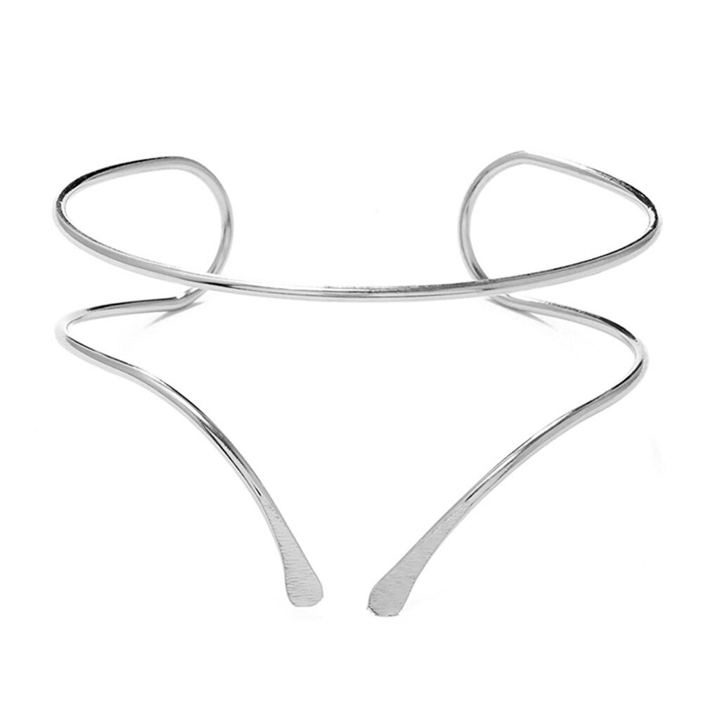 Bohemian Butterfly Leaf Charm Upper Bracelet Arm Chain Metal Hollow Out Geometric Pattern Retro Arm Cuff Bangle Body Bracelets: Style 15