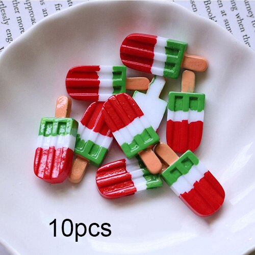 Boxicute Slime Charms Additieven Hars Ijslolly Ijs Accessoires Decor Filler Voor Pluizige Clear Knapperig Slime Klei: A 10pcs