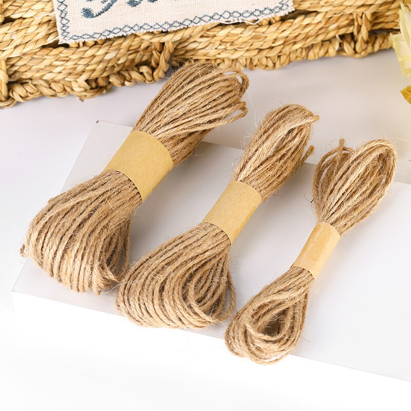 1 Mm/2 Mm/3 Mm Breed Natuurlijke Jute Touw Kerst Decoratie Cadeau Verpakking Touw Hand Made Fijne linnen Opknoping Tag Touw