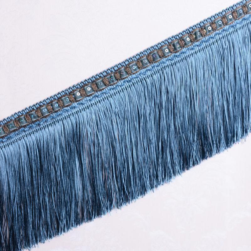 12 yards / lot dekorative kvast frynser blonder trim gardiner tilbehør tilbehør diy til sofabord klud trim bånd syning kvaster