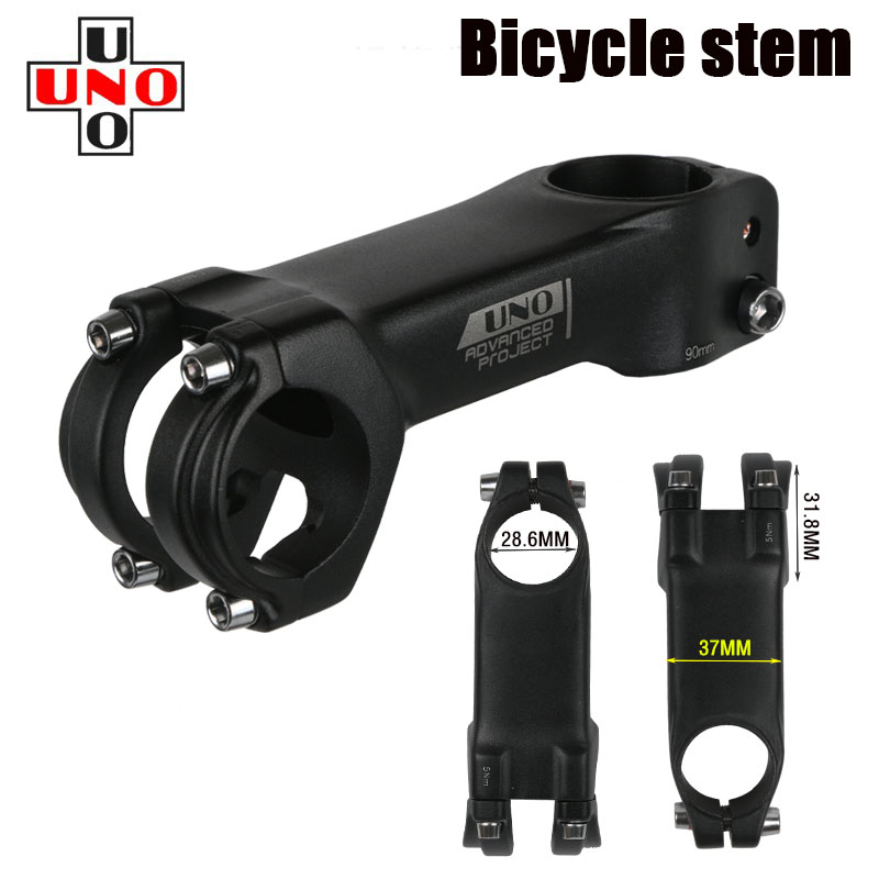 Uno cykelstam ultralätt racercykelstam gaffel -7 grader 28.6mm 31.8mm 70/80/90/100/110/120mm mountainbike cykel kalloy