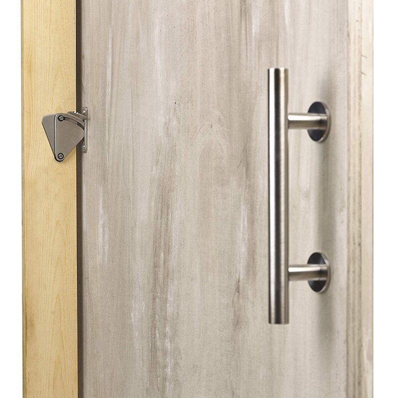 Sliding Barn Door Latch Lock/ Adds Privacy To Sliding and Hanging Track Systems To Your Existing Barn Door Hardware (Stainless