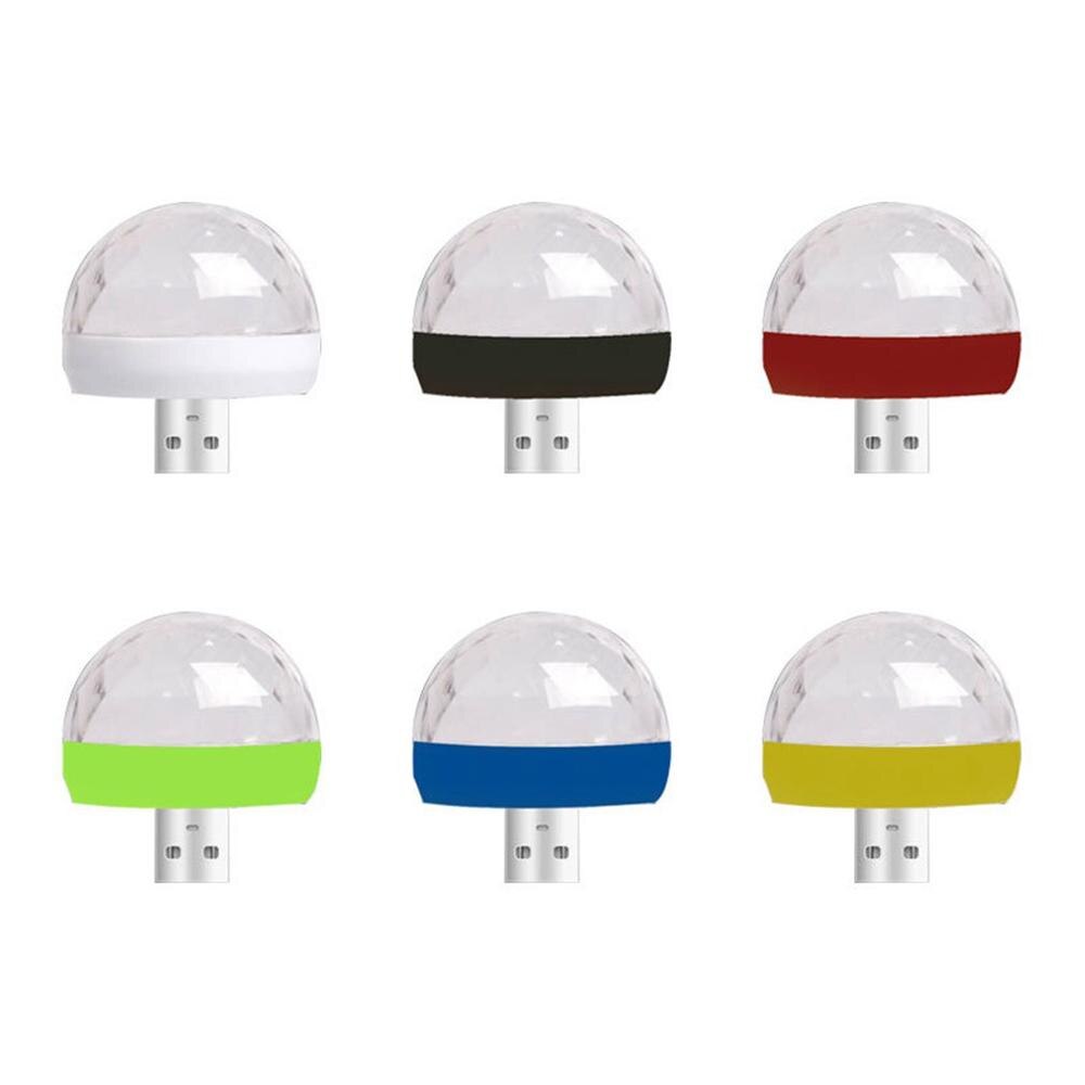 Bil led auto lampa usb ambient light dj rgb mini färgglad musik ljudljus usb-c gränssnitt apple interface party karaoke