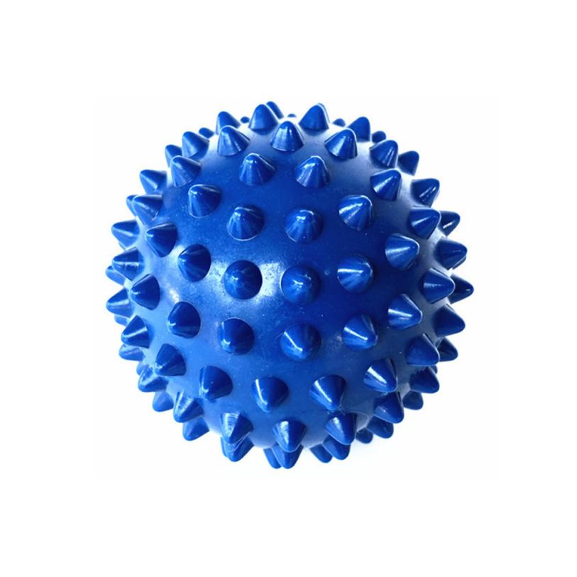 Bärbar pvc 6.5cm massageboll roller zonterapi stressavlastning lätthet muskel för kropp yogaboll fitnessboll pilate lägsta pris: Blå