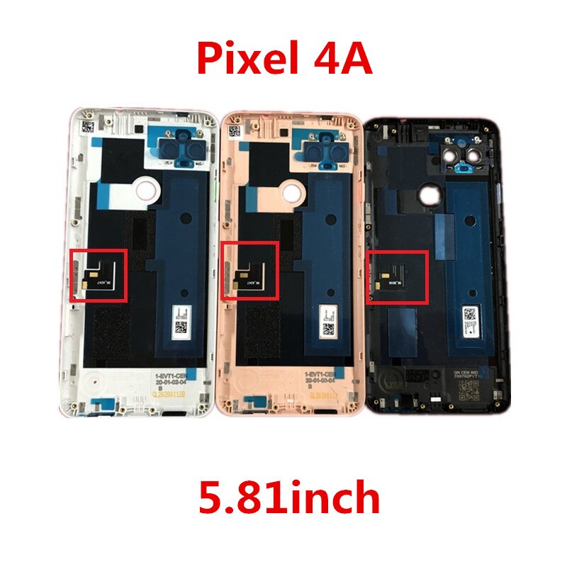 Pixel4A Back Cover For Google Pixel 4A / 4A 5G Housing Rear Door Phone Repair Replace Battery Case + Camera Glass