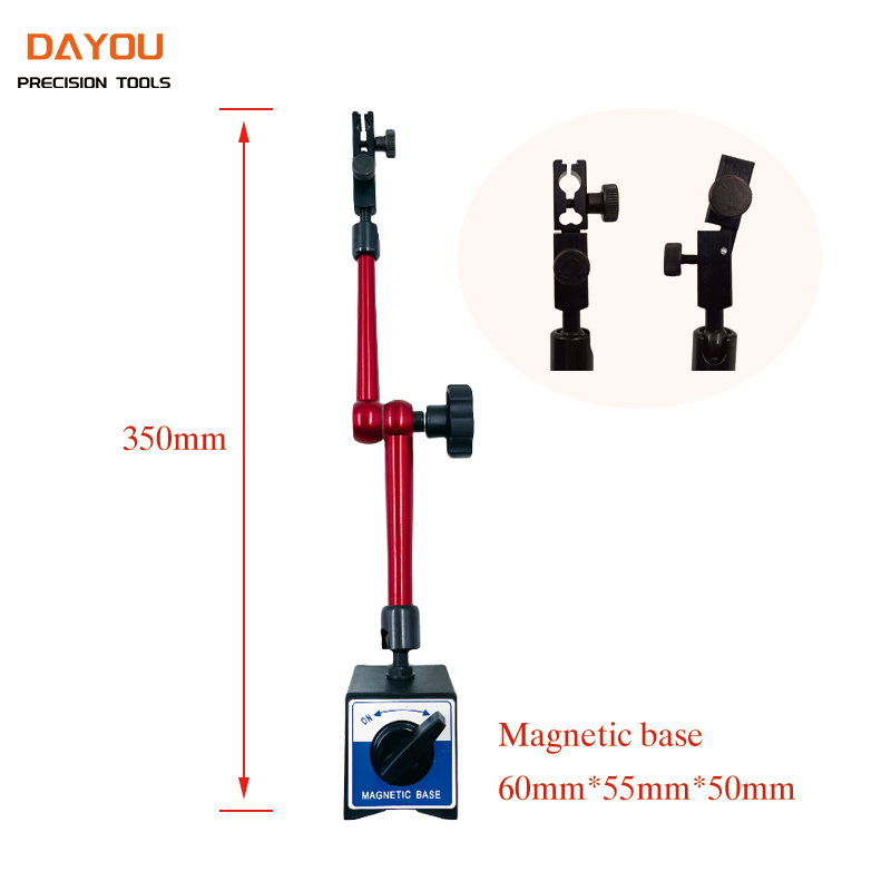 Dial Indicator/magnetic base 200mm-360mm Magnetic Holder Dial Bore Gauge Magnetic Stand Base Micrometer Measurment Tools: Red
