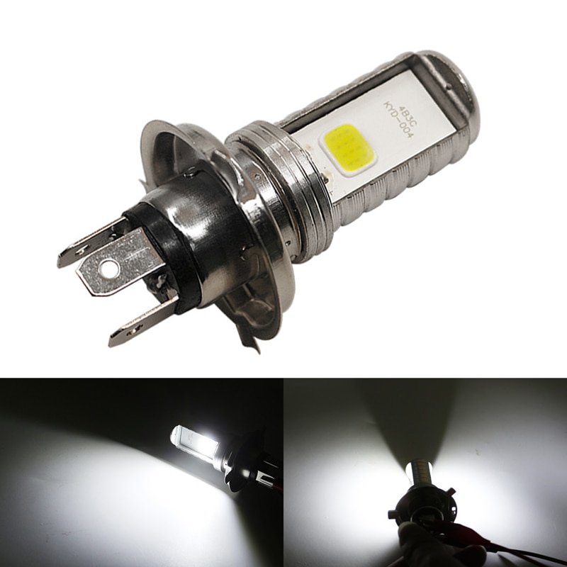1Pcs Super Heldere H4 Led Motorfiets Koplamp Hi-Lo Beam 2000LM HS1 Led Moto Lampen Cob Koplamp Voor motor Scooter Atv Motor