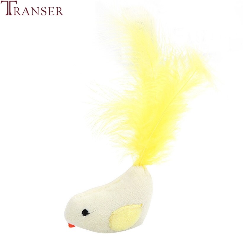 Cute Cat Toys Soft Plush Birds Feather Tail Interactive Small Dog Pet Toy 80926