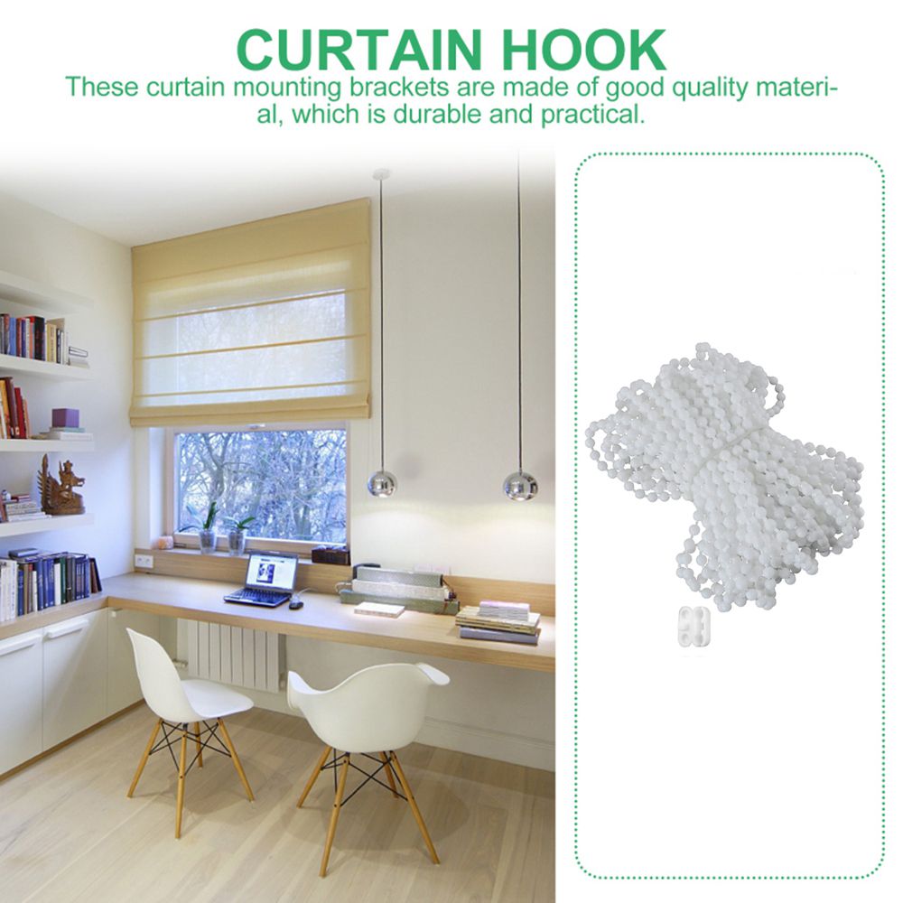 10 Meters Plastic Roller Blind Roman Vertical Shade Beaded Chain Pull Cord Window Curtain Beads Rope with Connectors