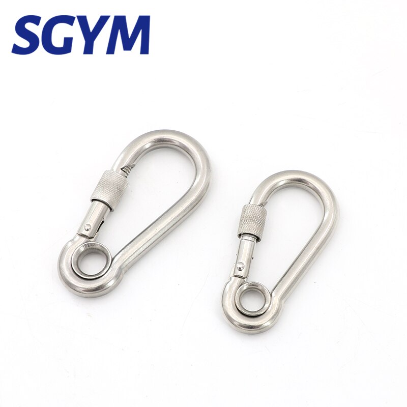 M7/M8/M10 Multifunctional 304 Stainless Steel Spring Snap Carabiner Quick Link Lock Ring Hook shackle Chain Fastener Hook