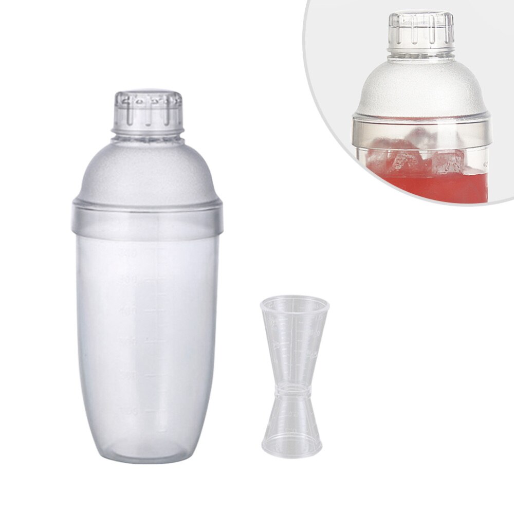2 st transparent praktisk vin shaker mjölk te kopp klar bar shaker pc harts potten mixer kopp för hem