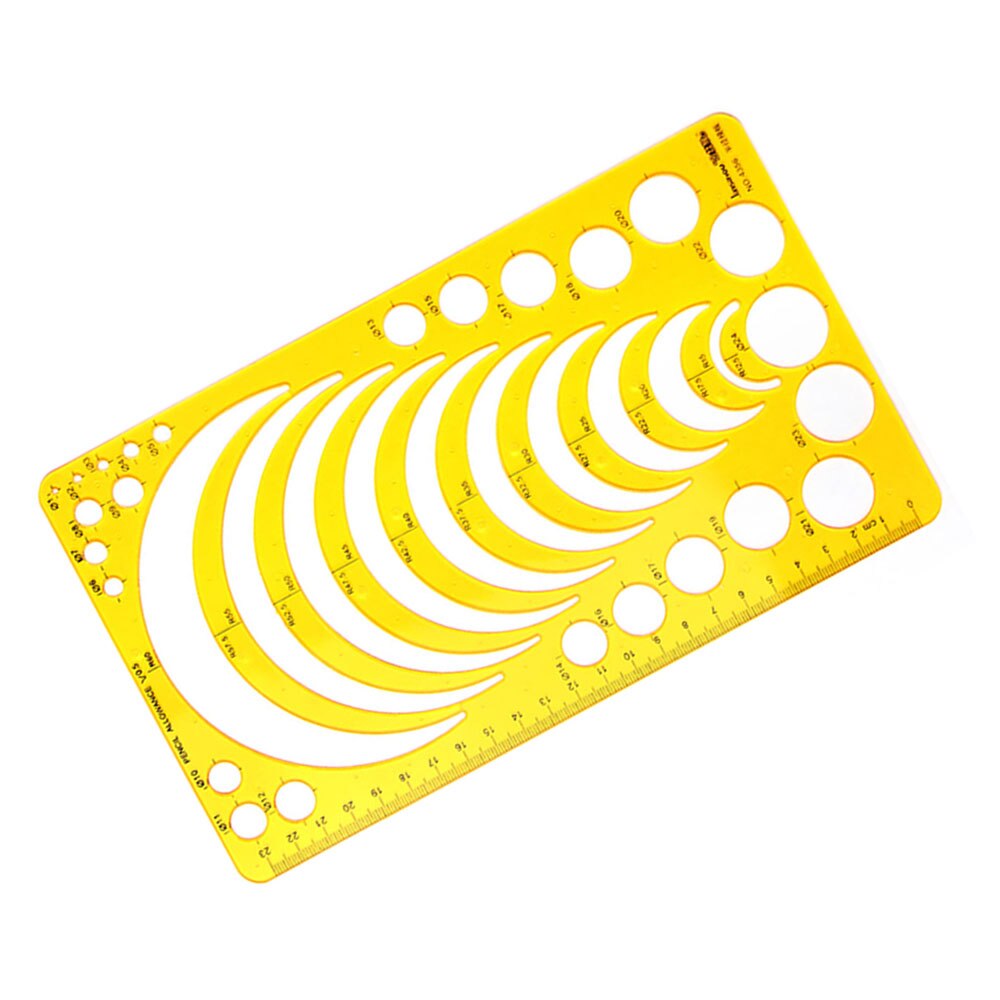 Yellow Radius Template Advanced Plastic Orange 23cm Large Circular Drawing Graphics Drawing Foot Radius Semicircle Template
