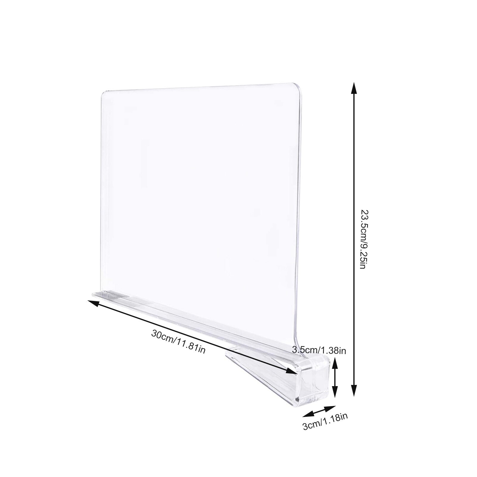 Multi-functional Acrylic Divider Organizer Transparent Closet Shelf Data Books Partition Storage Divider Board For Home Office