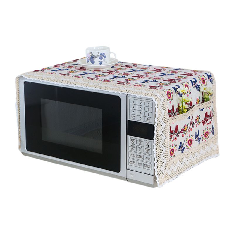 Moderne Eenvoudige Magnetron Cover Stofdicht Katoen Machine Protector Decoratieve Keuken Apparaat Cover 13.7X39.3Inch: M