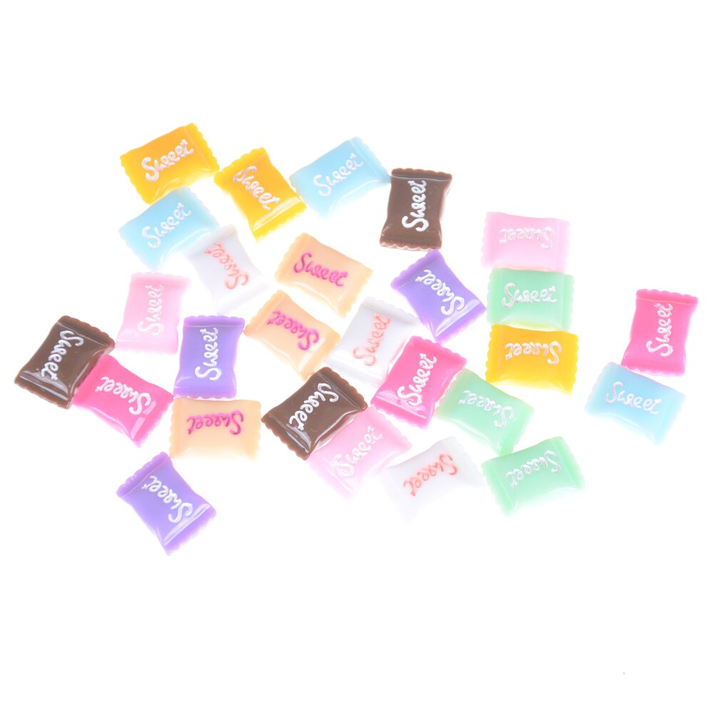 10 Stks/set Diy Accessoires Leuke Zoete Snoepjes Miniatuur Voedsel Modellen Poppenhuis