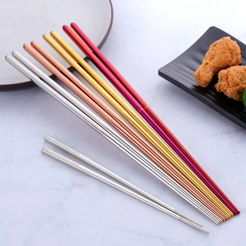 1 Pair Extra Long 36cm Cooking Chopsticks Pot Chopsticks Frying Noodle Chopsticks 304 Stainless Steel Chinese Chop Sticks