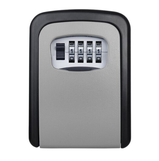Big size Key Safe Storage Organizer Boxes with 4 Digit Password Spare Keys Metal Secret Organizer Box Home Office Key Hidden: small size grey