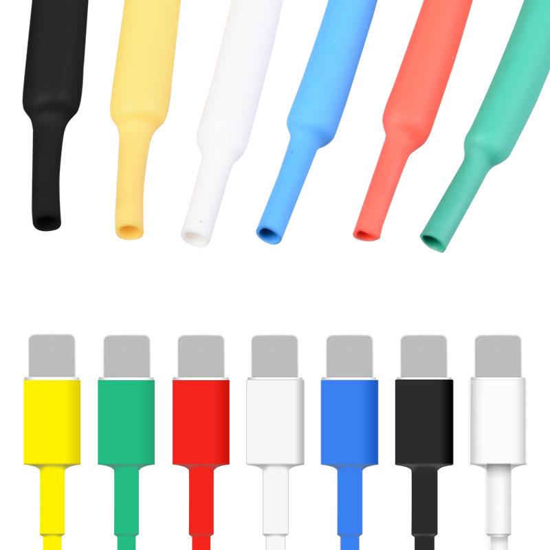 Usb Charger Cord Draad Mouw Krimpbare Kabel Protector Universele Kabel Protector Warmte Shink Buis Voor Iphone Opladen Data Cord