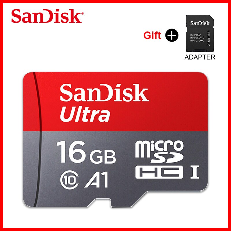 Sandisk Ultra Mikro SD 128 GB 32GB 64GB 256GB 16G 400GB Mikro SD Karte SD/TF-Karte Speicher Karte 32 64 128 gb microSD für Telefon: 16GB Adapter