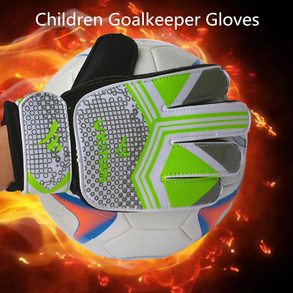 Wyoturn børn fodboldfans målmand handsker fodbold sport skridsikker beskyttelse finger målmand handsker de portero