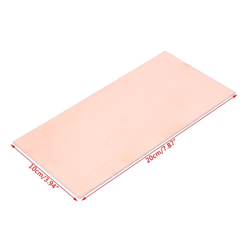 Placa revestida de cobre de doble cara, placa de circuito PCB laminada FR4, 100x200x1,5mm