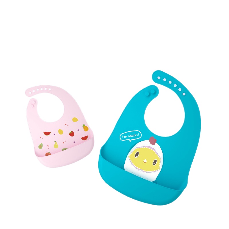 Bavaglini impermeabili regolabili in Silicone bavaglino morbido bavaglino Unisex neonati roba solido cartone animato stampa animalier ragazza ragazzo panni Burp