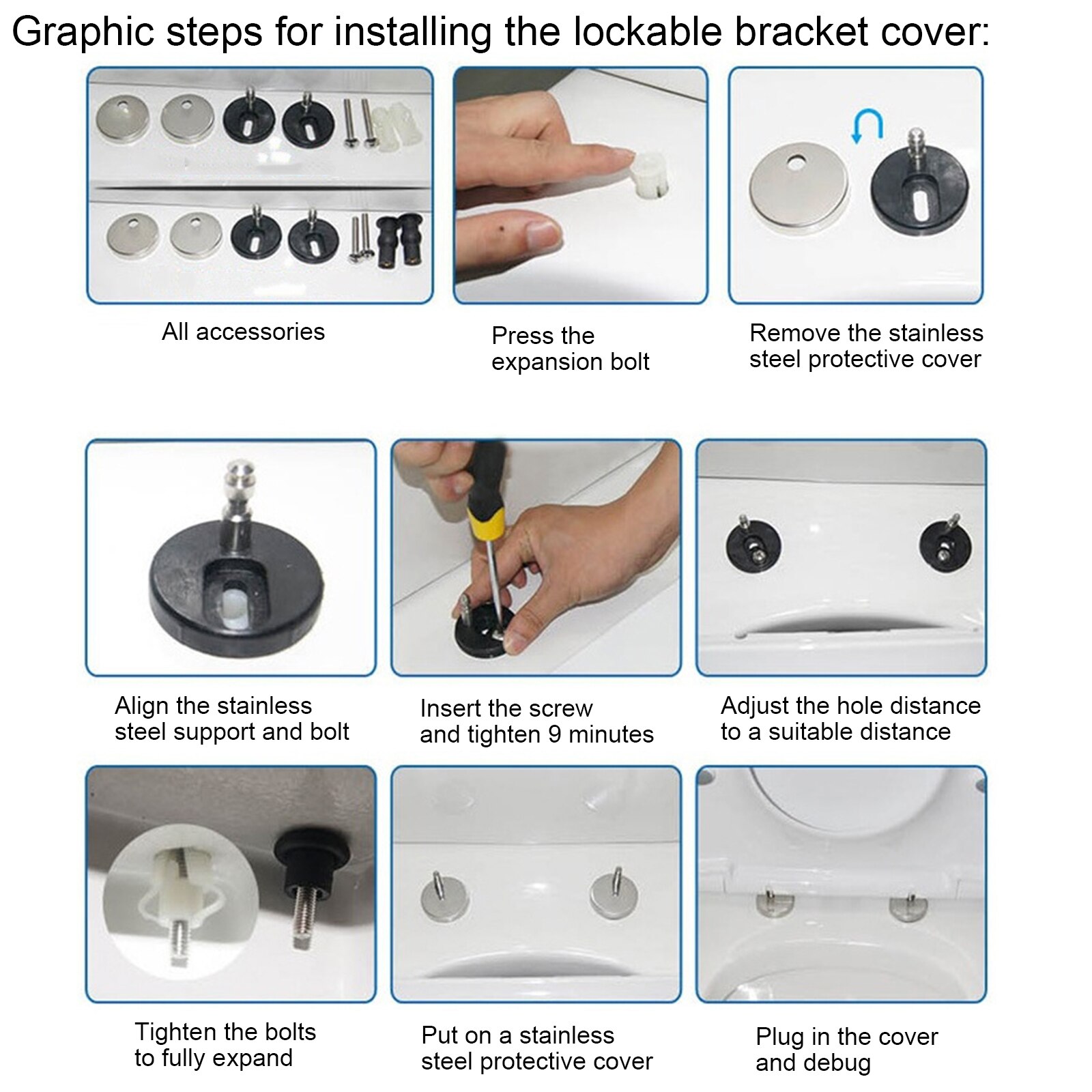 Toilet Connector Replacement Accessories Connection Piece Screw Universal Bottom Fitting Universal Toilet Lid Accessories