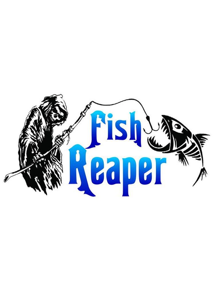 Reflecterende Vis Reaper Skelet Piranha Auto Stickers Verwijderbare Wateproof Mural Decals Voor Motorbike Koffer Laptop Muur 20x10cm: Default Title