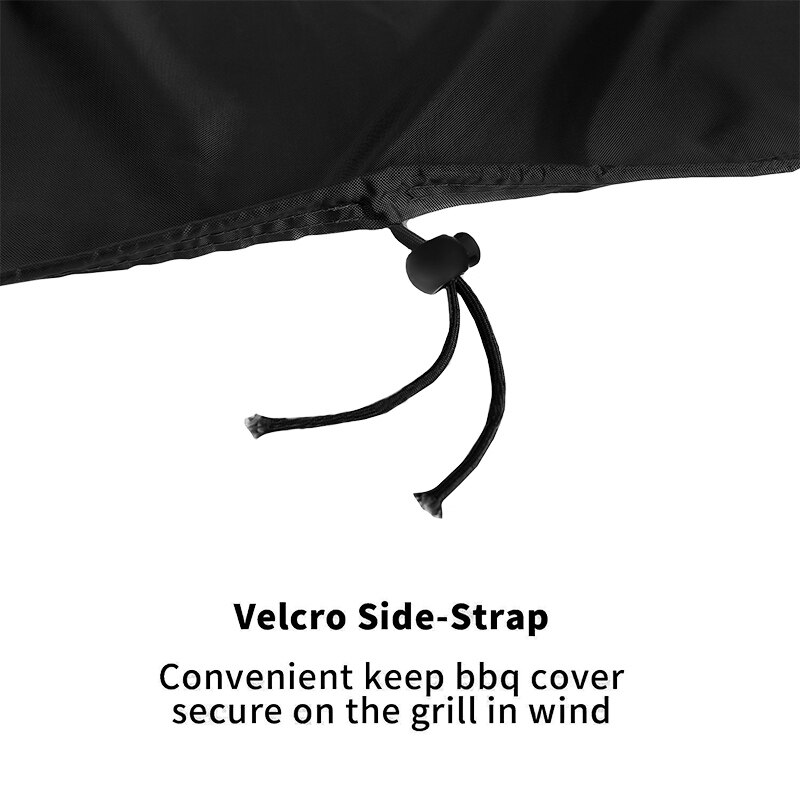 Outdoor Garden Patio Black 210D Oxford Cloth Round Furniture Table Dust Cover Waterproof Protector Bag 128*71cm FU003