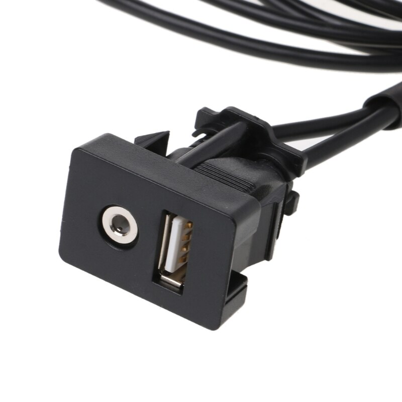 Auto Dash Inbouw Usb-poort Auto Boot 3.5Mm Aux Usb Verlengkabel Adapter 1M