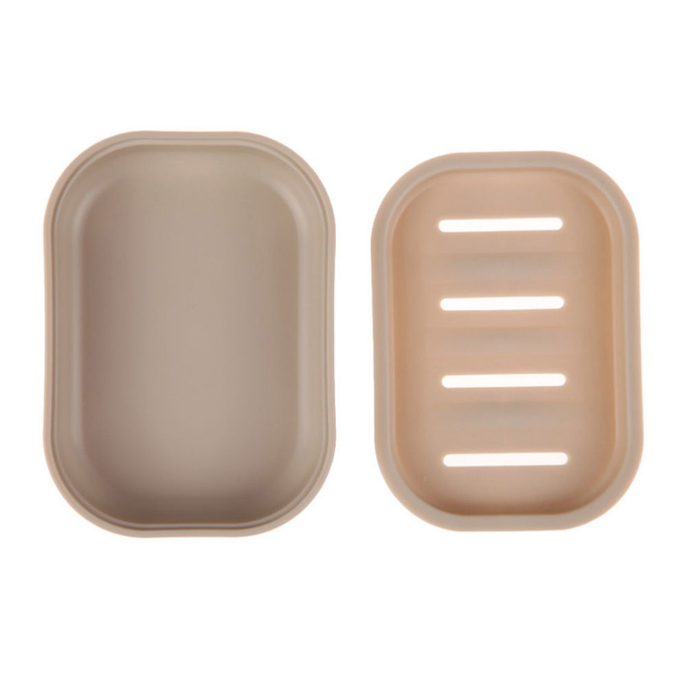 1 stks Plastic Zeepbakje Plastic Badkamer Creatieve Dubbele Aftappen Zeep Holder antislip Zeepkist