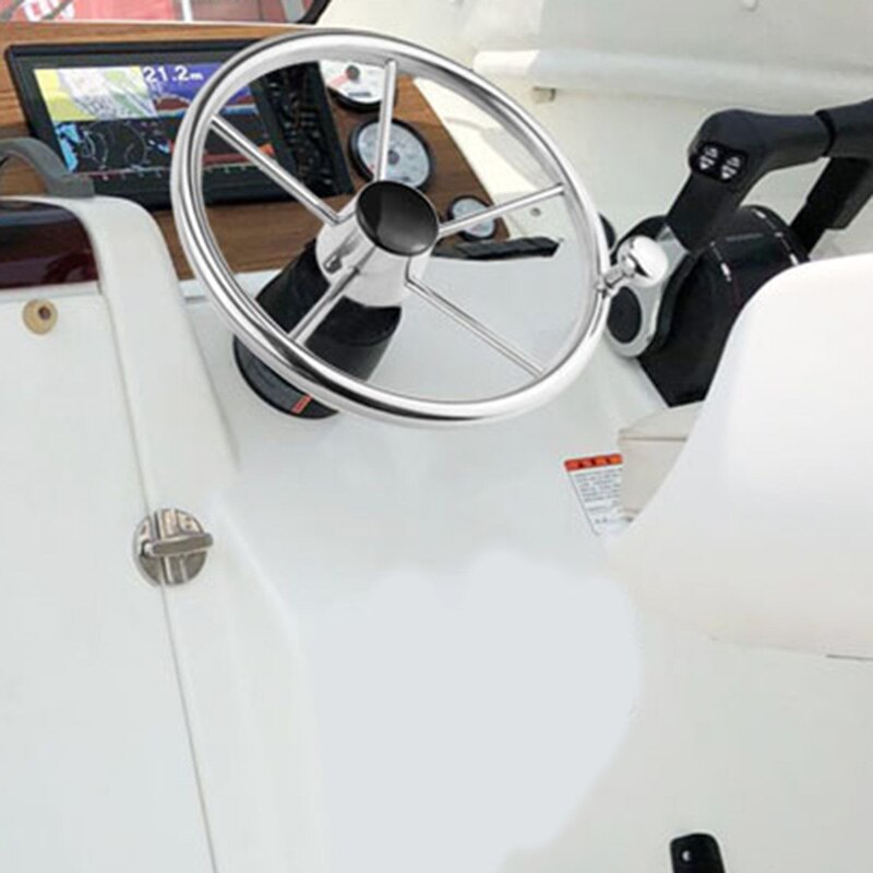 13-1/2 tums styr båt av rostfritt stål hjulet 5 talade 25 grad för marin yacht