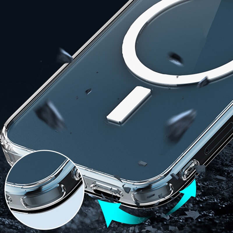 Hard Crystal Case For Apple iPhone Cover For iPhone 12 13 Pro Max Mini Magnetic Cover For iPhone 13 11 Pro Max XR XS Max Funda