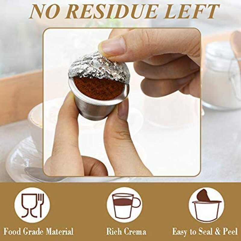 Herbruikbare Espresso Capsules Hervulbare Koffie Pod Rvs Cups Compatibel Voor Nespresso Originalline Brouwer