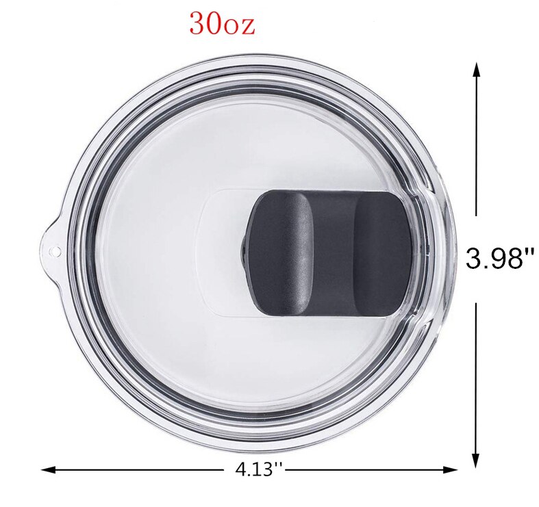 30oz 20oz tumbler cup replacement cover transparent crystal cup magslider splash cover: 30oz