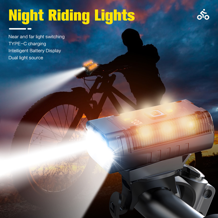 T6 LED Fietskoplamp Motorkoplamp Oplaadbaar Helder MTB Racefiets Hoofdlamp Fietsen Zaklamp Nachtrijden