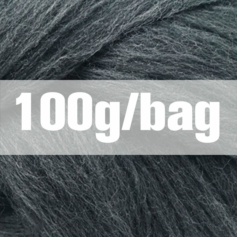 50g Super Fast felting Merino Wool in Needle Felt blended wool wool felt Mixed color dark grey wet felting: 100g