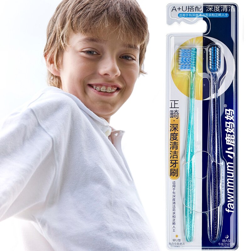 Volwassen Tanden Borstel 2 stks/set Oral Care Tooth Whitening Dental Tooth Pick Tand Orthodontische Tandenstoker Tandenborstel Schoonmaken Gereedschap