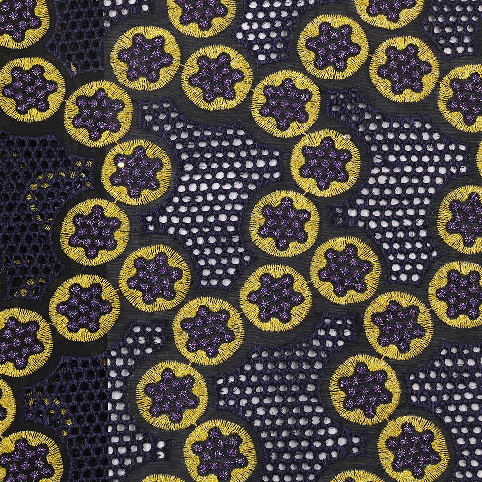 Telas de encaje de gasa suiza en suiza, telas de encaje de algodón suizo africano para mujer, tela de encaje nigeriano para vestido KS3056B