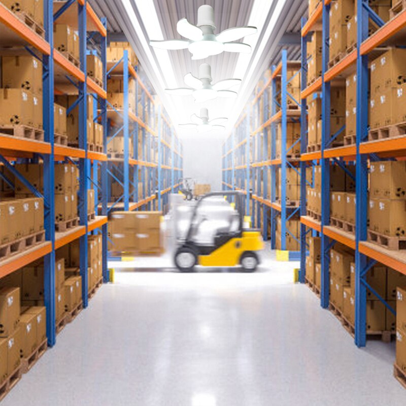 Geleid Garage Verlichting Opvouwbare Fan Blade Plafondlamp Voor Garage/Zolder/Kelder/Huishoudelijke Led Verlichting Professionele Verlichting