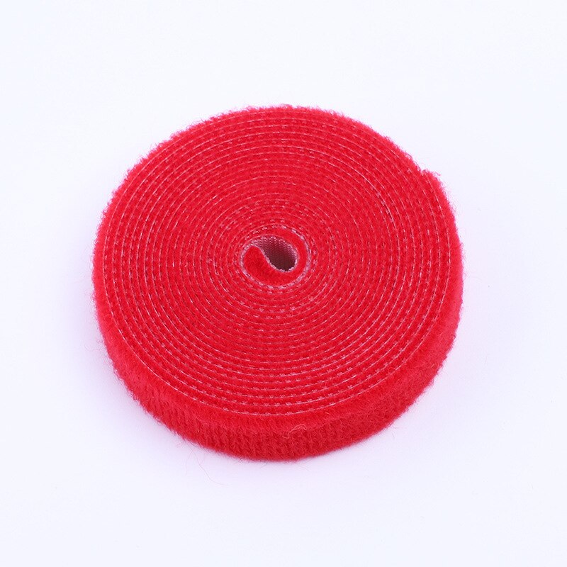 5M/Roll Size 5MX10MM Draad Naaien Accessoires Multifunctionele Kleurrijke Kabelbinders Draad Bandjes: Red