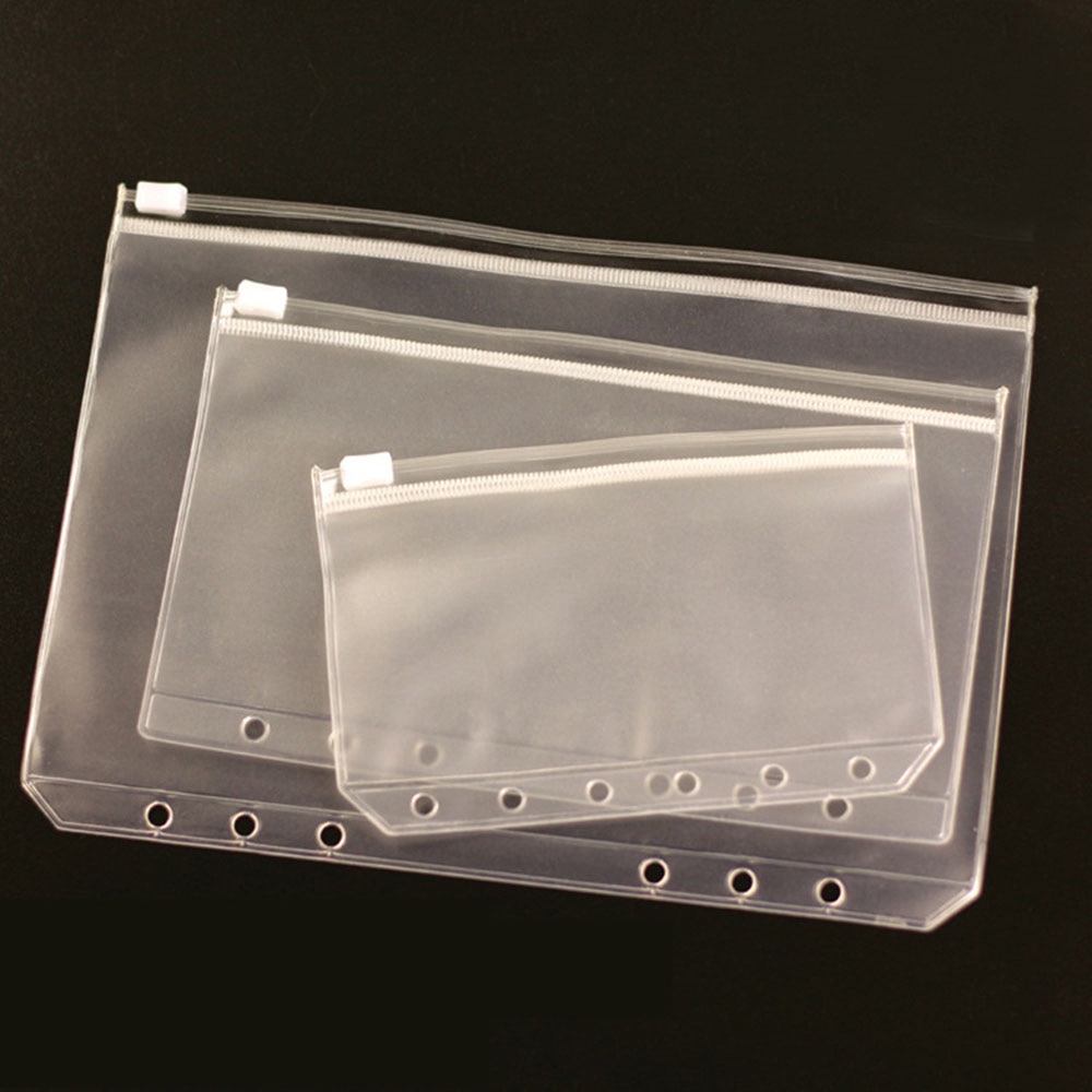 1pc A5/A6/A7 classeur rangement dossier plastique fermeture éclair enveloppe fermeture éclair sac de rangement école bureau approvisionnement Transparent