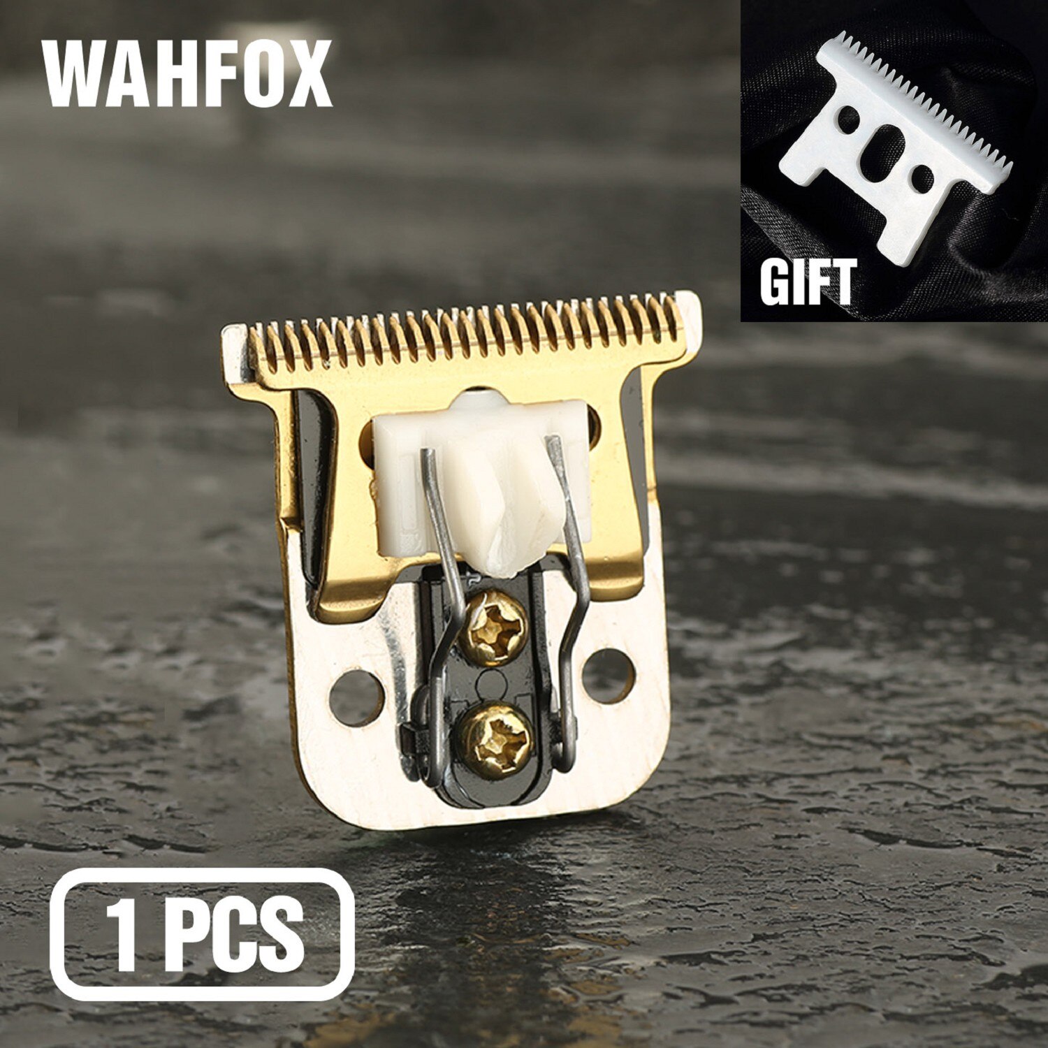 Wahfox Vervanging Steel Blade Set Voor Andis D7 D8 Slimline Pro Li Tondeuse Trimmer Met Keramische Mes: WF-110G 1SET