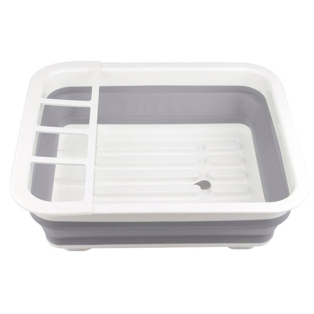 Collapsible Dish Drainer Folding Drain Bowl Rack Dish Rack Cutlery Storage Box Collapsible Dish Drainer Cutlery Stand Cup Holder