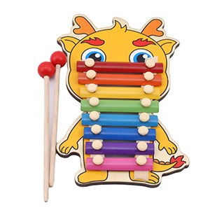 Animal Octave Children Musical Toy Rainbow Wooden Xylophone Instruments Children Music Instrument Learning Education Puzzle Toy: Dragon