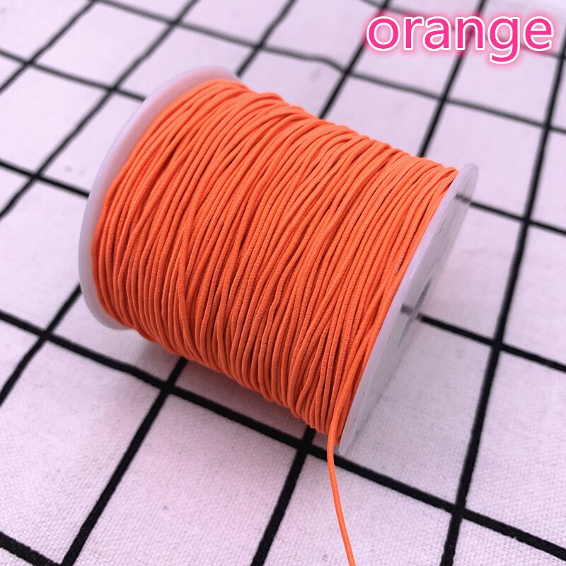 1,0mm 10 yardas/lote banda elástica redonda de alta elasticidad cordón elástico accesorios de costura Diy: Castaño